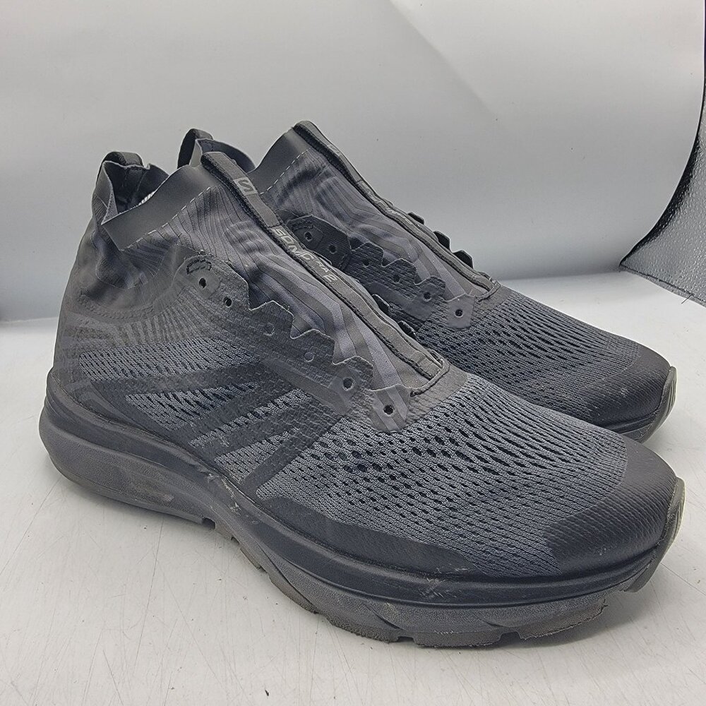 Salomon Sonic RA Nocturne Womens 10 Triple Black Running Shoes Casual 408083